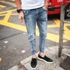 Paint Splattered Washed Jeans