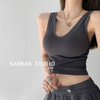 V-neck Ribbed-knit Bracelet