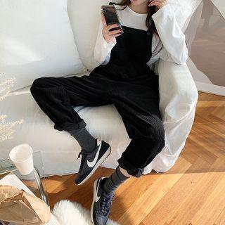 Corduroy Baggy Overall Pants