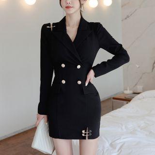 Double-breasted Safety Pin Blazer Dress