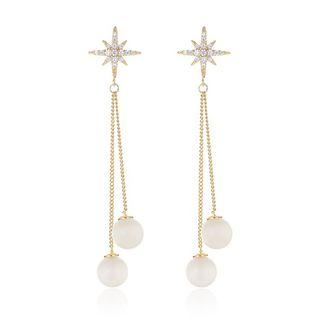 Ball Drop Earring 1 Pair - S925 Silver Needle - As Shown In Figure - One Size