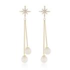 Ball Drop Earring 1 Pair - S925 Silver Needle - As Shown In Figure - One Size