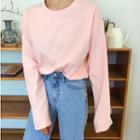 Drop-shoulder Pastel Color T-shirt
