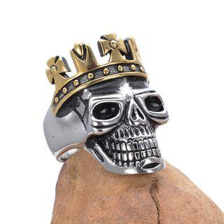 Stainless Steel Skull & Crown Ring