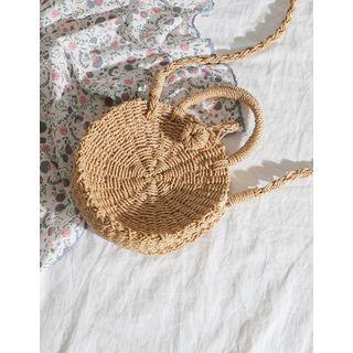 Woven Rush Tambourine Satchel