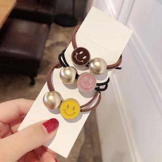Faux Pearl Smiley Hair Tie