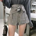 Set: Long Sleeve Tee + Checked Shorts