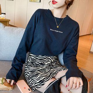 Zebra-print High-waist Mini / Midi Skirt