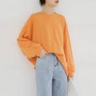 Plain Sweatshirt Orange - One Size