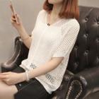 Knit Elbow-sleeve Top