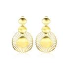 Simple Golden Round Earrings Golden - One Size
