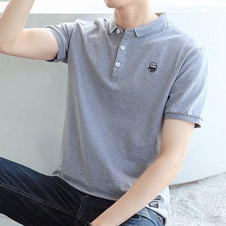 Short-sleeve Cartoon Embroidered Polo Shirt