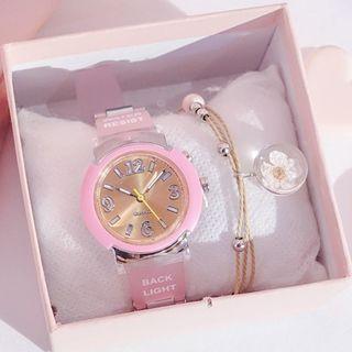 Set: Lettering Strap Watch + Hand Strap