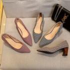 Houndstooth Pointed Pumps