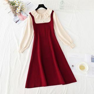 Set: Blouse + Pinafore Dress