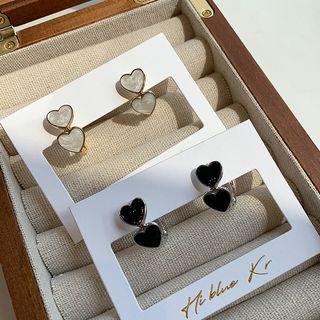 Heart Glaze Alloy Hoop Earring
