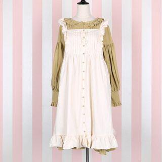 Frilled Long-sleeve A-line Dress / Short-sleeve A-line Dress / Pinafore Dress