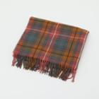 Madras-check Fringed Scarf One Size