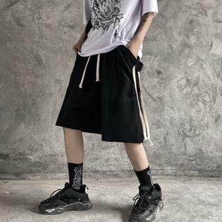 Drawstring Straight Leg Shorts