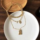 Pendant Alloy Necklace 1 Pc - Necklace - Gold - One Size