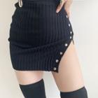 Mini Fitted Knit Skirt