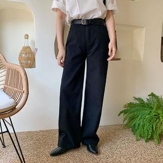 Fleece-lined Semi Wide Pants