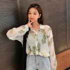 Print Long-sleeve Loose-fit Light Shirt