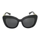 Kitten Sunglasses (black Frames, Gold Logo, Smoke Gradient Lens) 1 Pc