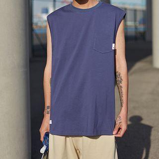 Plain Round Neck Sleeveless Tank Top