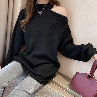 One Shoulder Ribbed Sweater