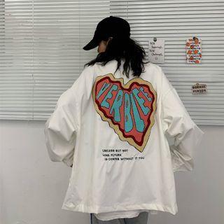 Long-sleeve Embroidered Cargo Jacket