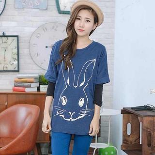 Rabbit-print Long Top