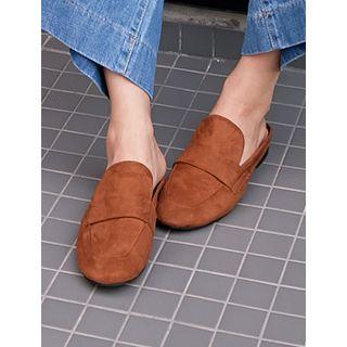 Faux-suede Loafers Mules