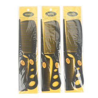 Set Of 2: Plastic Hair Comb Set Of 2 - As Shown In Figure - One Size