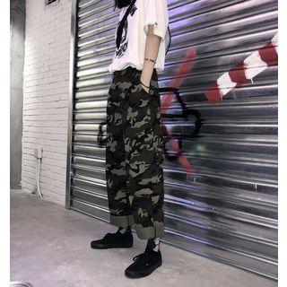 Camo Wide-leg Pants