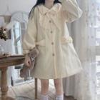 Collared Ribbon Single-breasted Coat