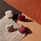 Faux Pearl Square Ear Stud / Clip-on Earring