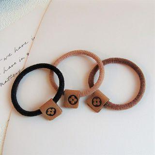 Flower Faux Leather Hair Tie