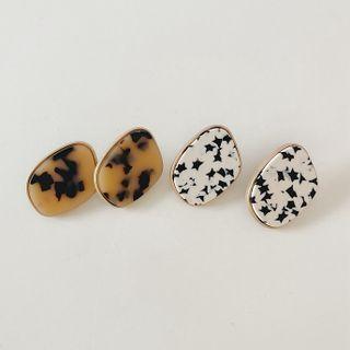 Star / Leopard Print Acetate Earring