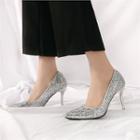 Pointy-toe Glitter Stilettos