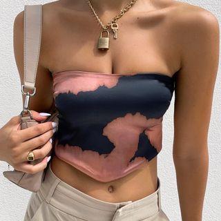 Strapless Tie-dye Camisole Top