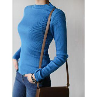 Colored Round-neck Ribbed Top