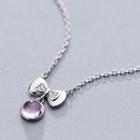 925 Sterling Silver Bow Pendant Necklace S925 Silver - Necklace - Silver - One Size