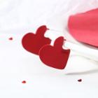 Heart Earring 1 Pair - Red - One Size