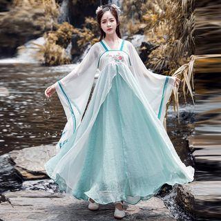 Traditional Chinese Wide-sleeve Maxi Dress