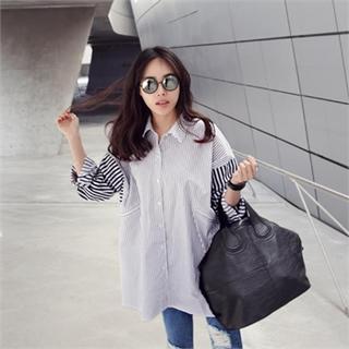 Stripe Dip-back Shirt