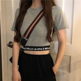 Cropped Tee / Wide Leg Pants