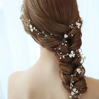 Faux Pearl Flower Headpiece