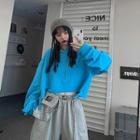 Cropped Hoodie / Wide-leg Sweatpants / Crossbody Bag / Set