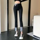 High-waist Panel Skinny Jeans